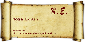 Moga Edvin névjegykártya
